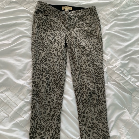 democracy animal print jeans